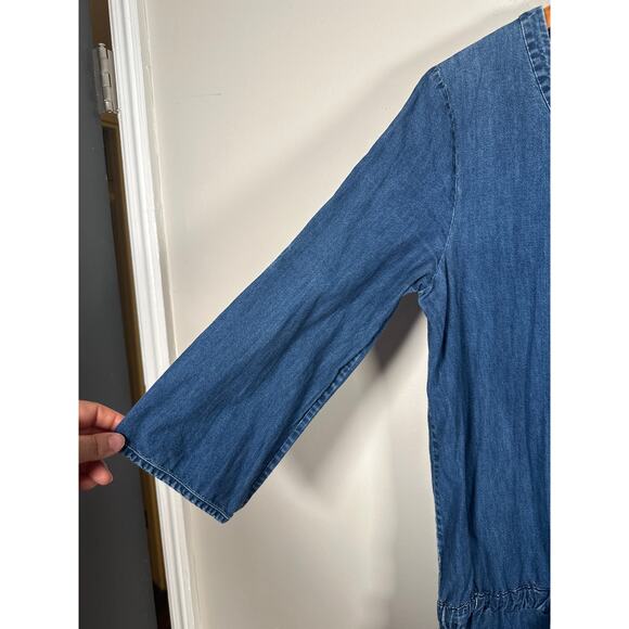 COS Blue Mid Wash Denim Short Tunic Dress Pockets 100% Cotton Size 8 - Picture 3 of 9